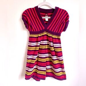 5 NEW Tea Collection V-Neck Sweater Dress, Empire Waist, Soft Knit, Short Sleeve